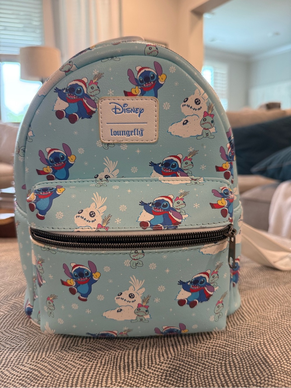 Disney Loungefly Stitch Scrump Snow Day Mini Backpack